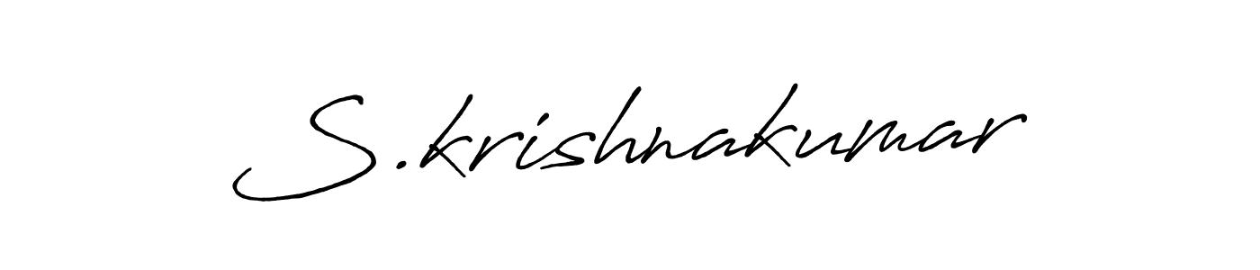 Create a beautiful signature design for name S.krishnakumar. With this signature (Antro_Vectra_Bolder) fonts, you can make a handwritten signature for free. S.krishnakumar signature style 7 images and pictures png