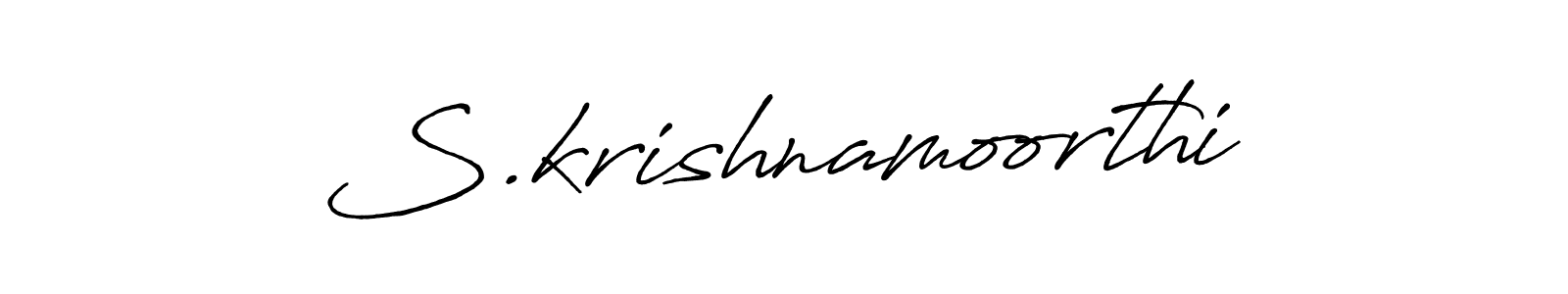 Design your own signature with our free online signature maker. With this signature software, you can create a handwritten (Antro_Vectra_Bolder) signature for name S.krishnamoorthi. S.krishnamoorthi signature style 7 images and pictures png