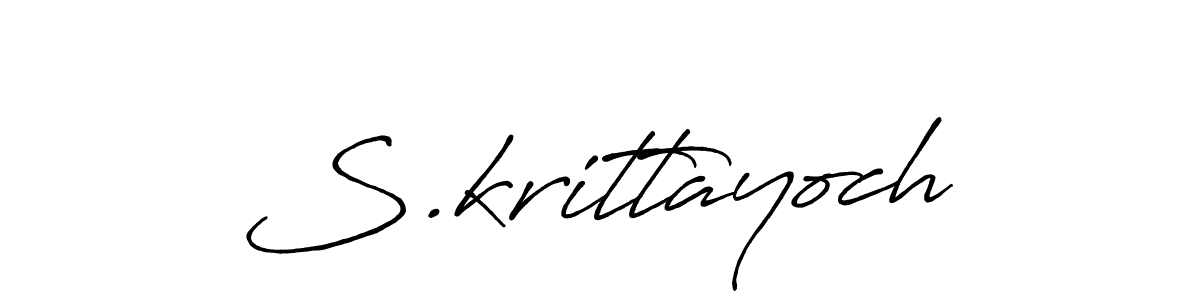 S.krittayoch stylish signature style. Best Handwritten Sign (Antro_Vectra_Bolder) for my name. Handwritten Signature Collection Ideas for my name S.krittayoch. S.krittayoch signature style 7 images and pictures png