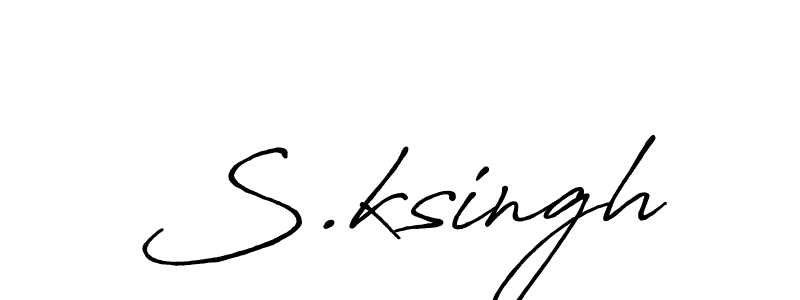 Make a beautiful signature design for name S.ksingh. With this signature (Antro_Vectra_Bolder) style, you can create a handwritten signature for free. S.ksingh signature style 7 images and pictures png