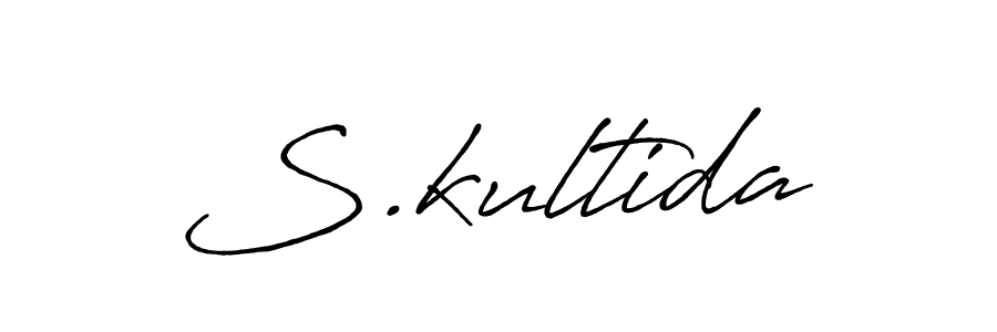 Design your own signature with our free online signature maker. With this signature software, you can create a handwritten (Antro_Vectra_Bolder) signature for name S.kultida. S.kultida signature style 7 images and pictures png