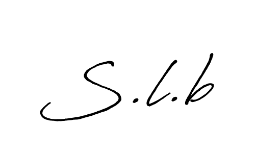 Also we have S.l.b name is the best signature style. Create professional handwritten signature collection using Antro_Vectra_Bolder autograph style. S.l.b signature style 7 images and pictures png