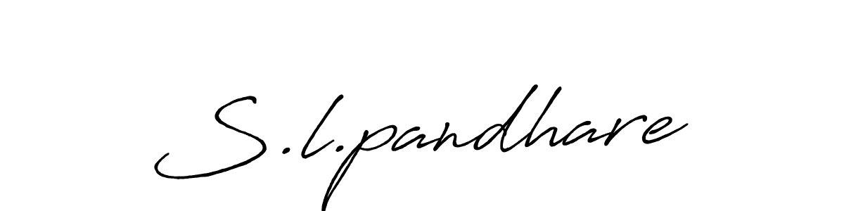 How to make S.l.pandhare signature? Antro_Vectra_Bolder is a professional autograph style. Create handwritten signature for S.l.pandhare name. S.l.pandhare signature style 7 images and pictures png