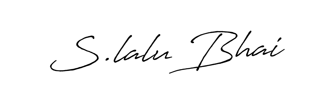 Use a signature maker to create a handwritten signature online. With this signature software, you can design (Antro_Vectra_Bolder) your own signature for name S.lalu Bhai. S.lalu Bhai signature style 7 images and pictures png