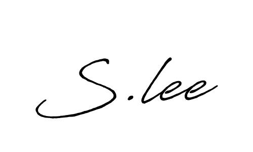 Use a signature maker to create a handwritten signature online. With this signature software, you can design (Antro_Vectra_Bolder) your own signature for name S.lee. S.lee signature style 7 images and pictures png