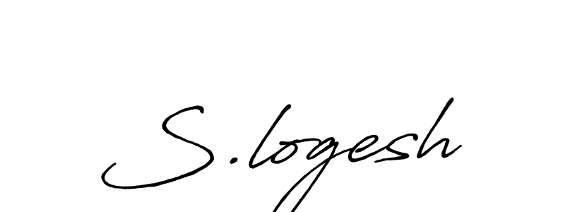 Use a signature maker to create a handwritten signature online. With this signature software, you can design (Antro_Vectra_Bolder) your own signature for name S.logesh. S.logesh signature style 7 images and pictures png