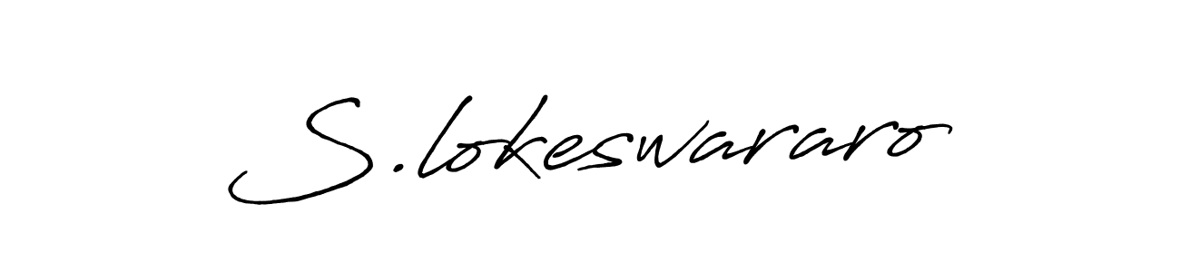 The best way (Antro_Vectra_Bolder) to make a short signature is to pick only two or three words in your name. The name S.lokeswararo include a total of six letters. For converting this name. S.lokeswararo signature style 7 images and pictures png