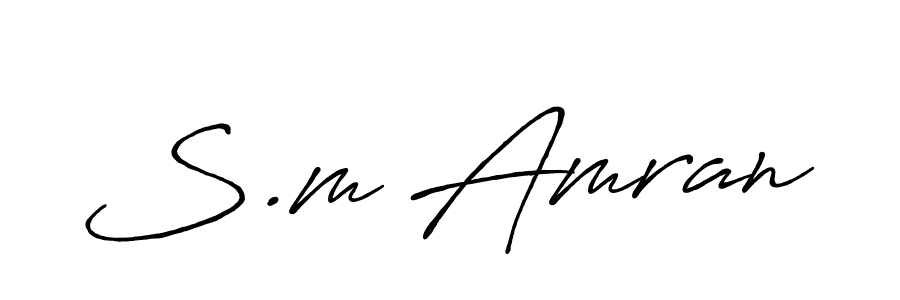 Make a short S.m Amran signature style. Manage your documents anywhere anytime using Antro_Vectra_Bolder. Create and add eSignatures, submit forms, share and send files easily. S.m Amran signature style 7 images and pictures png