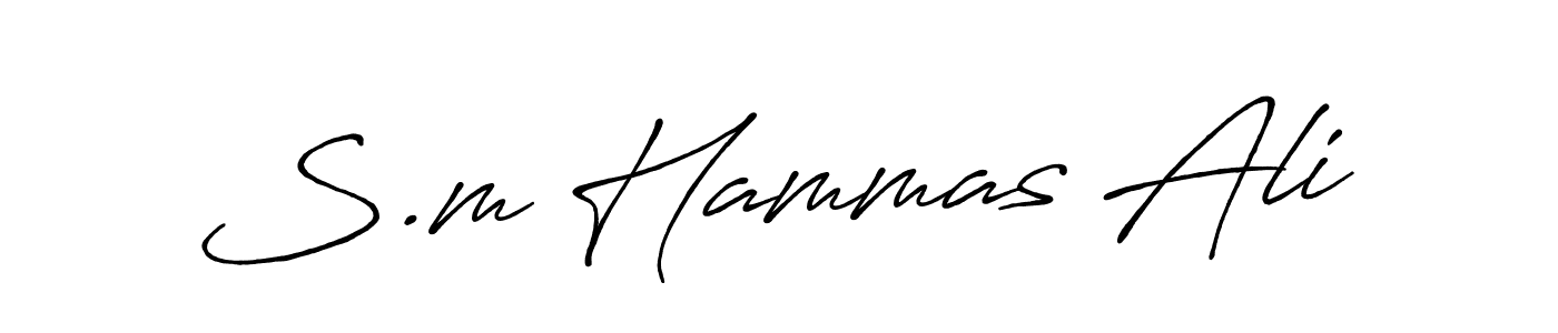 Make a beautiful signature design for name S.m Hammas Ali. With this signature (Antro_Vectra_Bolder) style, you can create a handwritten signature for free. S.m Hammas Ali signature style 7 images and pictures png
