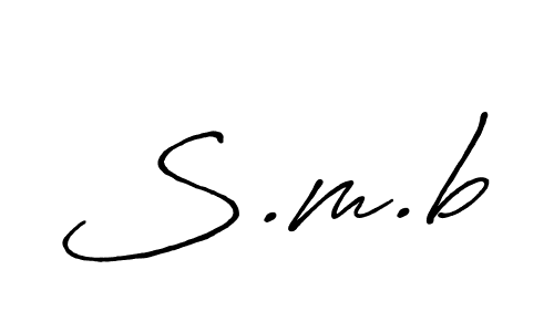 The best way (Antro_Vectra_Bolder) to make a short signature is to pick only two or three words in your name. The name S.m.b include a total of six letters. For converting this name. S.m.b signature style 7 images and pictures png