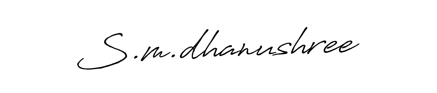 How to Draw S.m.dhanushree signature style? Antro_Vectra_Bolder is a latest design signature styles for name S.m.dhanushree. S.m.dhanushree signature style 7 images and pictures png