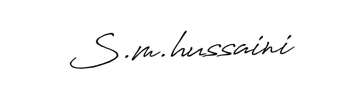 Make a beautiful signature design for name S.m.hussaini. Use this online signature maker to create a handwritten signature for free. S.m.hussaini signature style 7 images and pictures png