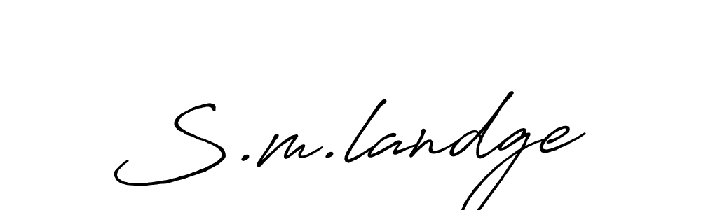 Check out images of Autograph of S.m.landge name. Actor S.m.landge Signature Style. Antro_Vectra_Bolder is a professional sign style online. S.m.landge signature style 7 images and pictures png