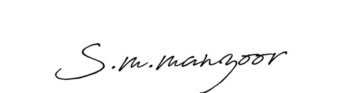 if you are searching for the best signature style for your name S.m.manzoor. so please give up your signature search. here we have designed multiple signature styles  using Antro_Vectra_Bolder. S.m.manzoor signature style 7 images and pictures png