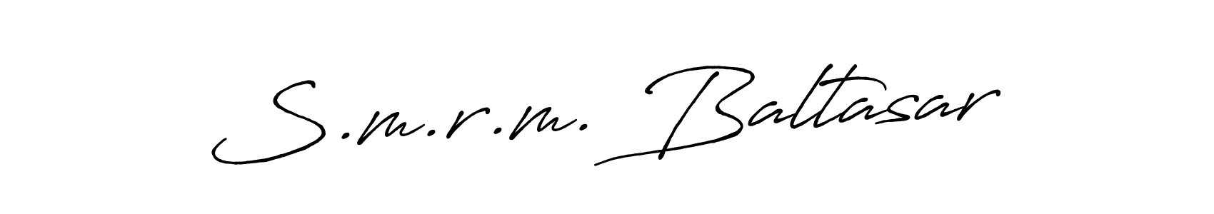 How to make S.m.r.m. Baltasar name signature. Use Antro_Vectra_Bolder style for creating short signs online. This is the latest handwritten sign. S.m.r.m. Baltasar signature style 7 images and pictures png