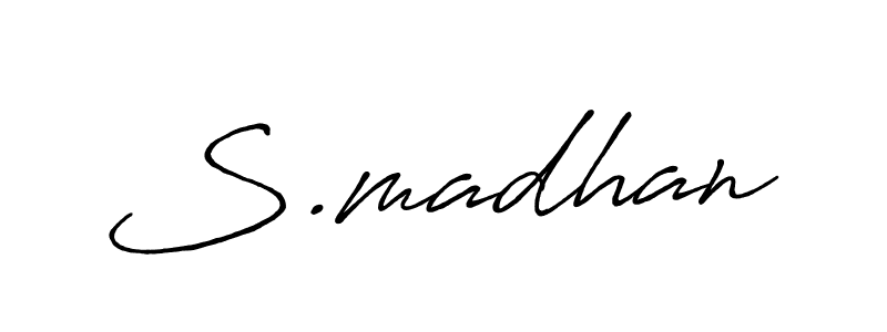 The best way (Antro_Vectra_Bolder) to make a short signature is to pick only two or three words in your name. The name S.madhan include a total of six letters. For converting this name. S.madhan signature style 7 images and pictures png