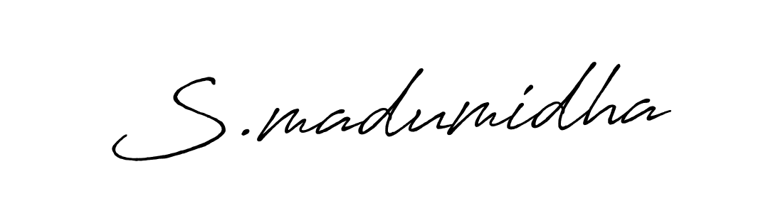 Antro_Vectra_Bolder is a professional signature style that is perfect for those who want to add a touch of class to their signature. It is also a great choice for those who want to make their signature more unique. Get S.madumidha name to fancy signature for free. S.madumidha signature style 7 images and pictures png