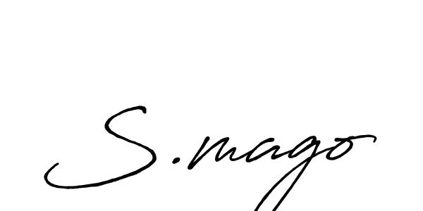 Once you've used our free online signature maker to create your best signature Antro_Vectra_Bolder style, it's time to enjoy all of the benefits that S.mago name signing documents. S.mago signature style 7 images and pictures png