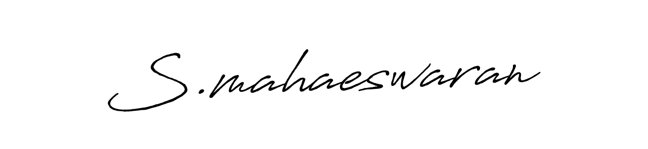 Use a signature maker to create a handwritten signature online. With this signature software, you can design (Antro_Vectra_Bolder) your own signature for name S.mahaeswaran. S.mahaeswaran signature style 7 images and pictures png