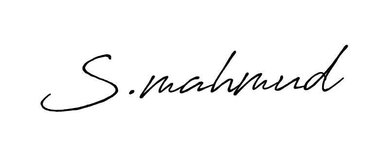 Create a beautiful signature design for name S.mahmud. With this signature (Antro_Vectra_Bolder) fonts, you can make a handwritten signature for free. S.mahmud signature style 7 images and pictures png