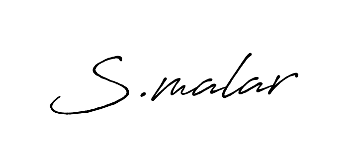How to make S.malar name signature. Use Antro_Vectra_Bolder style for creating short signs online. This is the latest handwritten sign. S.malar signature style 7 images and pictures png