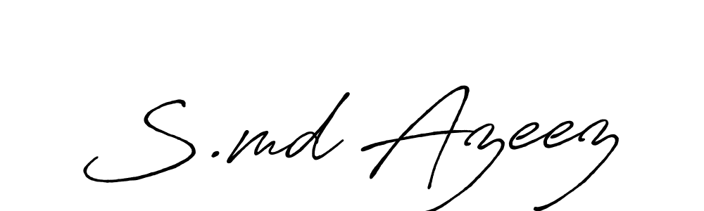 S.md Azeez stylish signature style. Best Handwritten Sign (Antro_Vectra_Bolder) for my name. Handwritten Signature Collection Ideas for my name S.md Azeez. S.md Azeez signature style 7 images and pictures png