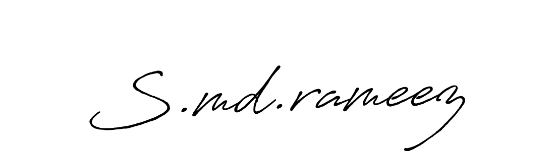 Also we have S.md.rameez name is the best signature style. Create professional handwritten signature collection using Antro_Vectra_Bolder autograph style. S.md.rameez signature style 7 images and pictures png