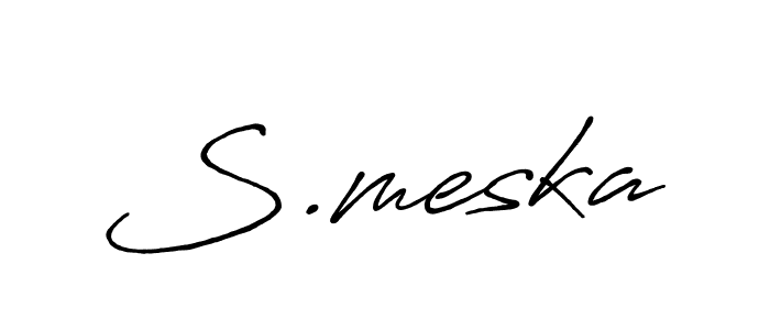 How to make S.meska signature? Antro_Vectra_Bolder is a professional autograph style. Create handwritten signature for S.meska name. S.meska signature style 7 images and pictures png