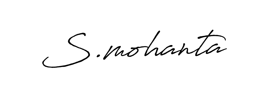 Make a beautiful signature design for name S.mohanta. With this signature (Antro_Vectra_Bolder) style, you can create a handwritten signature for free. S.mohanta signature style 7 images and pictures png