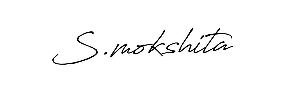 Create a beautiful signature design for name S.mokshita. With this signature (Antro_Vectra_Bolder) fonts, you can make a handwritten signature for free. S.mokshita signature style 7 images and pictures png