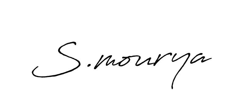 How to make S.mourya name signature. Use Antro_Vectra_Bolder style for creating short signs online. This is the latest handwritten sign. S.mourya signature style 7 images and pictures png