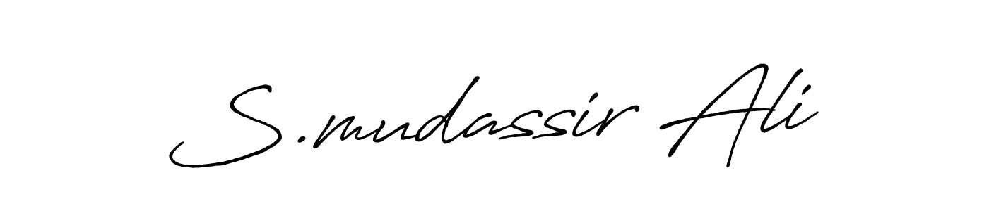 S.mudassir Ali stylish signature style. Best Handwritten Sign (Antro_Vectra_Bolder) for my name. Handwritten Signature Collection Ideas for my name S.mudassir Ali. S.mudassir Ali signature style 7 images and pictures png