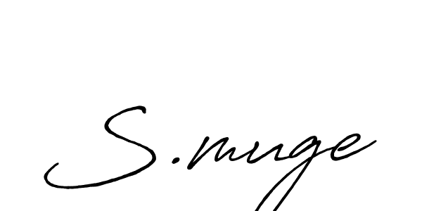 How to make S.muge name signature. Use Antro_Vectra_Bolder style for creating short signs online. This is the latest handwritten sign. S.muge signature style 7 images and pictures png