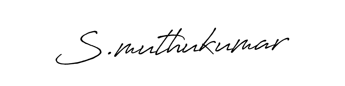 Create a beautiful signature design for name S.muthukumar. With this signature (Antro_Vectra_Bolder) fonts, you can make a handwritten signature for free. S.muthukumar signature style 7 images and pictures png