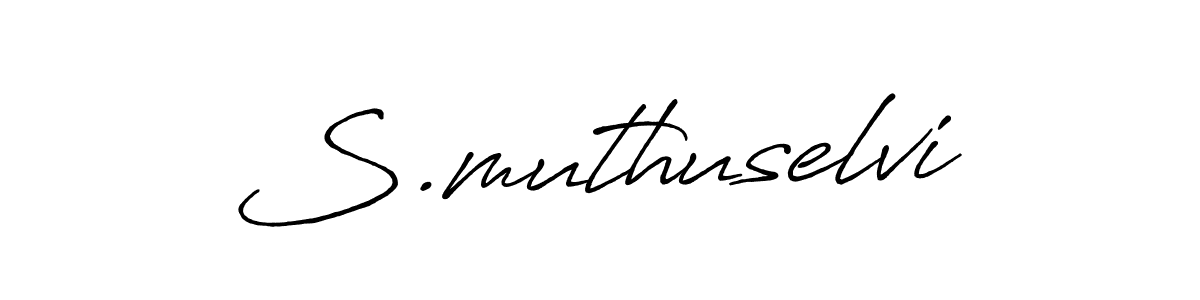 Make a short S.muthuselvi signature style. Manage your documents anywhere anytime using Antro_Vectra_Bolder. Create and add eSignatures, submit forms, share and send files easily. S.muthuselvi signature style 7 images and pictures png