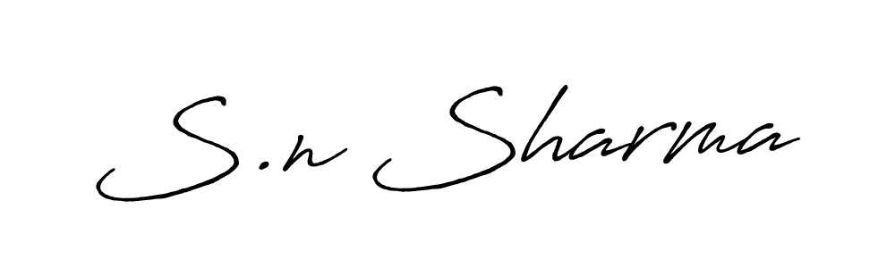 How to make S.n Sharma name signature. Use Antro_Vectra_Bolder style for creating short signs online. This is the latest handwritten sign. S.n Sharma signature style 7 images and pictures png