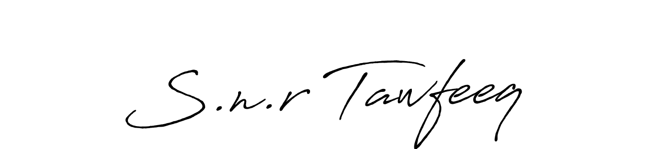 How to Draw S.n.r Tawfeeq signature style? Antro_Vectra_Bolder is a latest design signature styles for name S.n.r Tawfeeq. S.n.r Tawfeeq signature style 7 images and pictures png