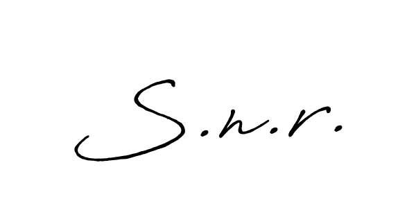 Create a beautiful signature design for name S.n.r.. With this signature (Antro_Vectra_Bolder) fonts, you can make a handwritten signature for free. S.n.r. signature style 7 images and pictures png