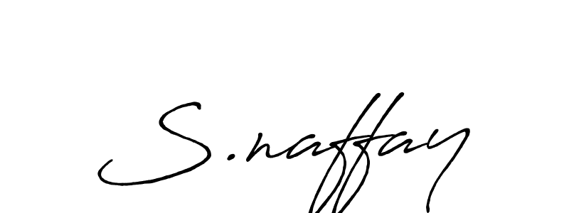 Also we have S.naffay name is the best signature style. Create professional handwritten signature collection using Antro_Vectra_Bolder autograph style. S.naffay signature style 7 images and pictures png