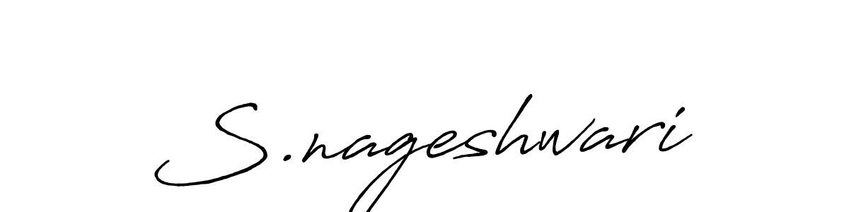 if you are searching for the best signature style for your name S.nageshwari. so please give up your signature search. here we have designed multiple signature styles  using Antro_Vectra_Bolder. S.nageshwari signature style 7 images and pictures png