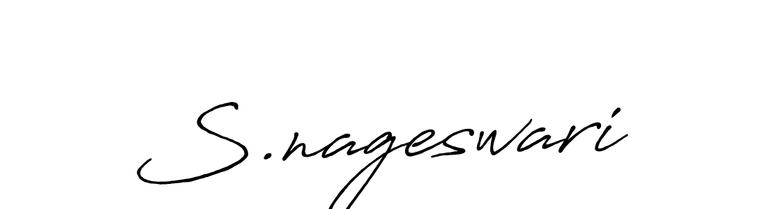 if you are searching for the best signature style for your name S.nageswari. so please give up your signature search. here we have designed multiple signature styles  using Antro_Vectra_Bolder. S.nageswari signature style 7 images and pictures png