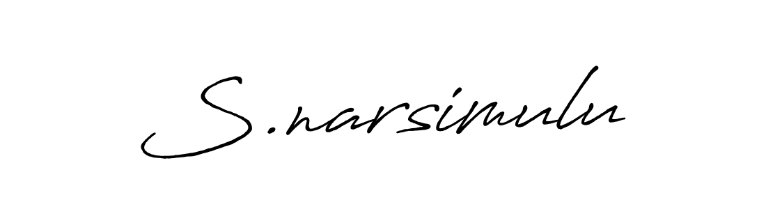 if you are searching for the best signature style for your name S.narsimulu. so please give up your signature search. here we have designed multiple signature styles  using Antro_Vectra_Bolder. S.narsimulu signature style 7 images and pictures png