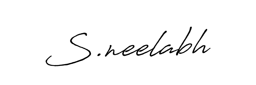 How to make S.neelabh name signature. Use Antro_Vectra_Bolder style for creating short signs online. This is the latest handwritten sign. S.neelabh signature style 7 images and pictures png