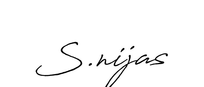 This is the best signature style for the S.nijas name. Also you like these signature font (Antro_Vectra_Bolder). Mix name signature. S.nijas signature style 7 images and pictures png