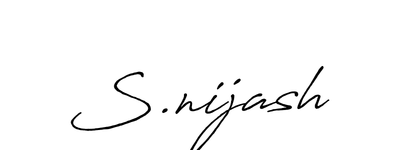 How to make S.nijash signature? Antro_Vectra_Bolder is a professional autograph style. Create handwritten signature for S.nijash name. S.nijash signature style 7 images and pictures png