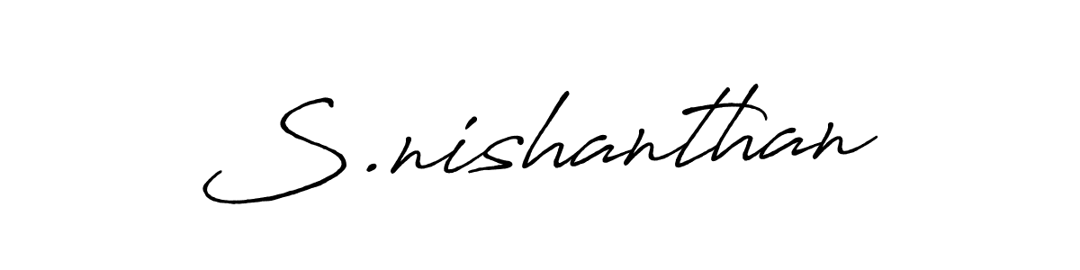 How to make S.nishanthan signature? Antro_Vectra_Bolder is a professional autograph style. Create handwritten signature for S.nishanthan name. S.nishanthan signature style 7 images and pictures png