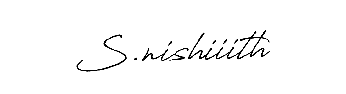 Create a beautiful signature design for name S.nishiiith. With this signature (Antro_Vectra_Bolder) fonts, you can make a handwritten signature for free. S.nishiiith signature style 7 images and pictures png
