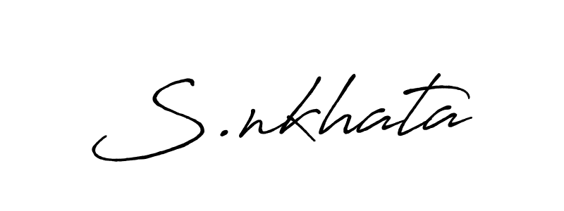 if you are searching for the best signature style for your name S.nkhata. so please give up your signature search. here we have designed multiple signature styles  using Antro_Vectra_Bolder. S.nkhata signature style 7 images and pictures png