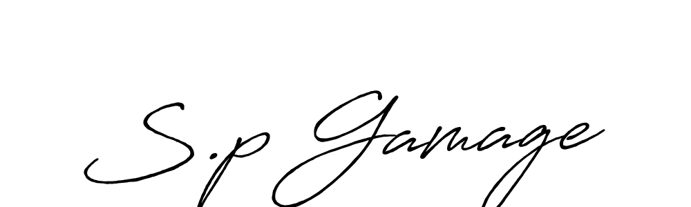 Once you've used our free online signature maker to create your best signature Antro_Vectra_Bolder style, it's time to enjoy all of the benefits that S.p Gamage name signing documents. S.p Gamage signature style 7 images and pictures png