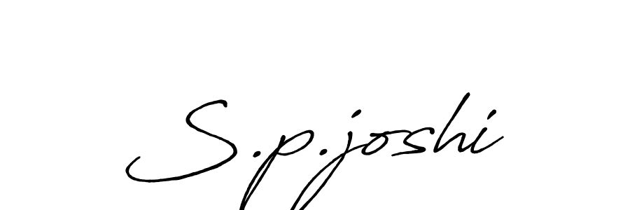 How to make S.p.joshi signature? Antro_Vectra_Bolder is a professional autograph style. Create handwritten signature for S.p.joshi name. S.p.joshi signature style 7 images and pictures png